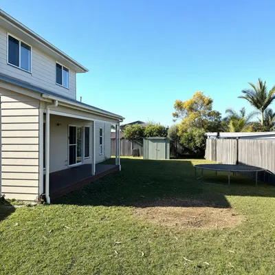 After: African mahogany over a pool, sectional take-down, Mackay
